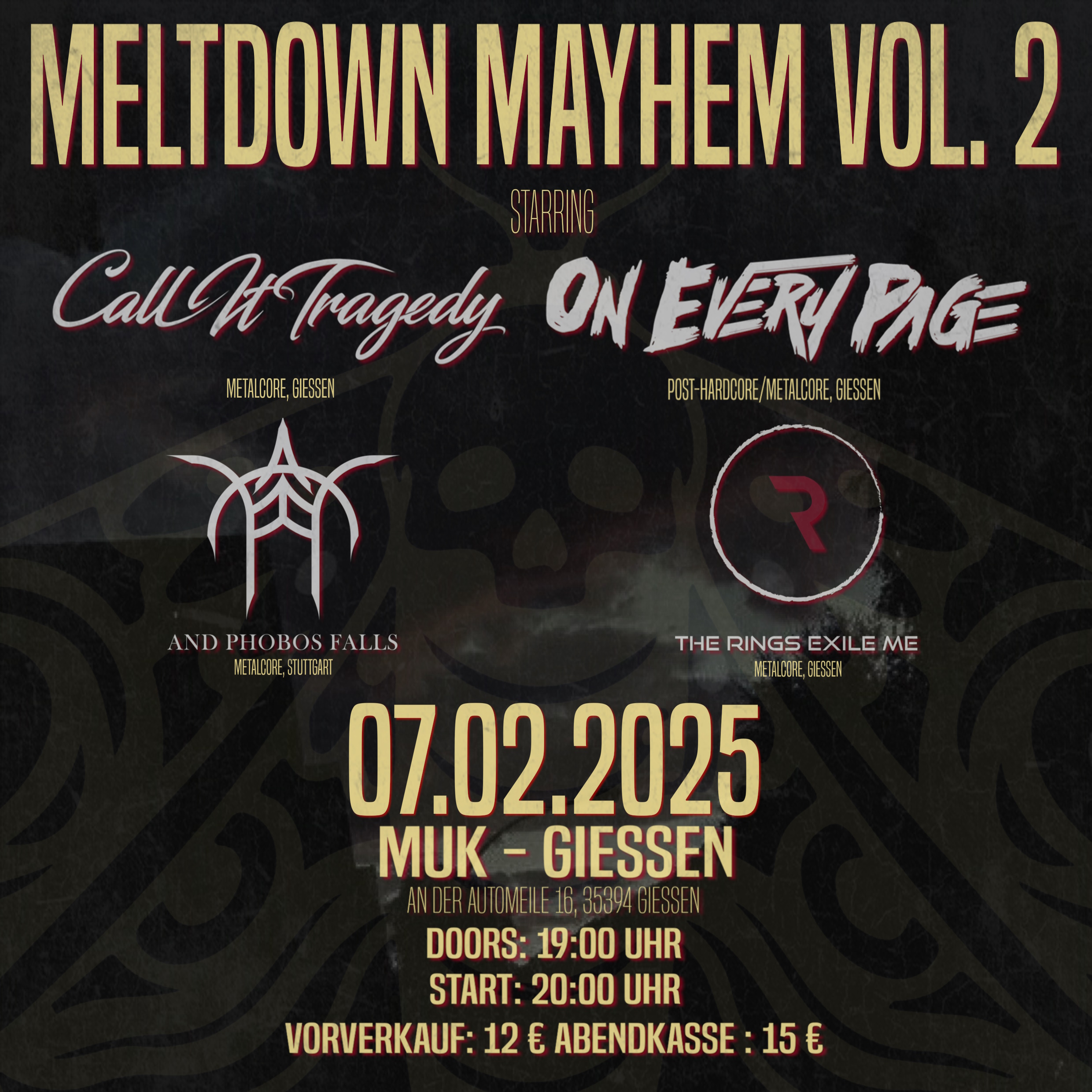 Flyer Meltdown Mayhem Vol. 2 Call It Tragedy